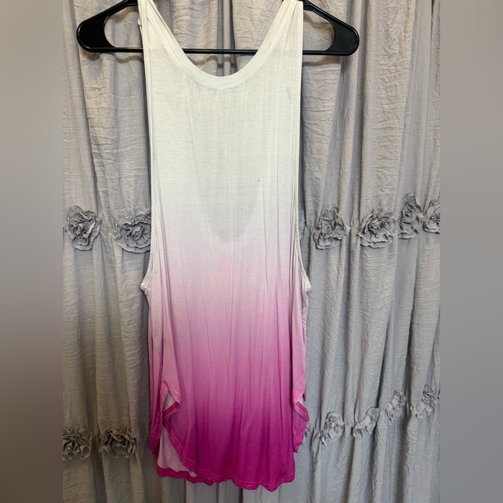 Victoria's Secret White and Light Pink Tank Top